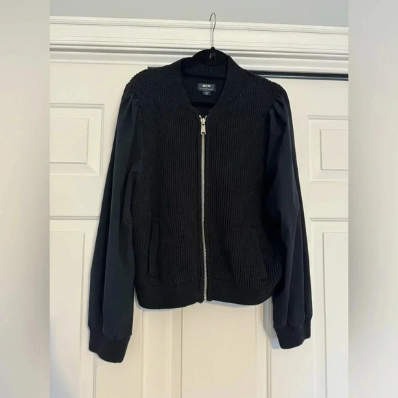EUC Maeve Puff Sleeve bomber/sweater jacket - Picture 2 of 4